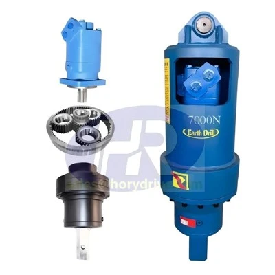 Escavator auger trasmission